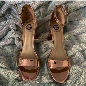 GUESS rose gold heels